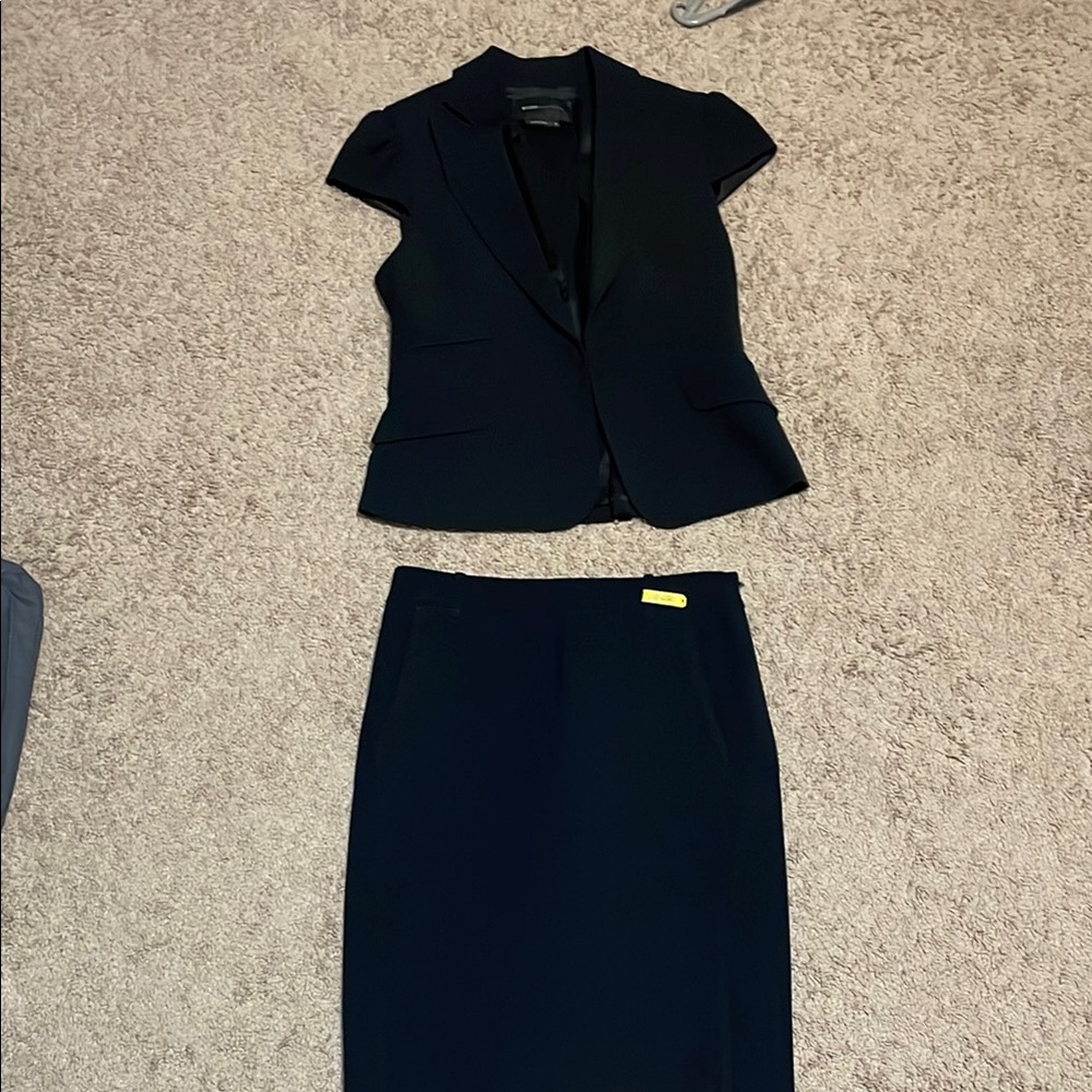 Black Blazer and Skirt Set